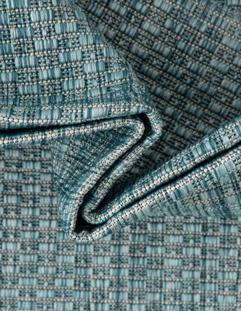 Terrace Fringe Collection Area Rug - Veranda (Aquamarine) Rectangle Aquamarine  lifestyle 27
