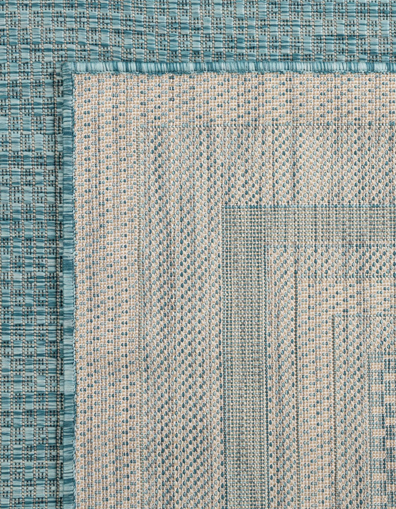 Terrace Fringe Collection Area Rug - Veranda (Aquamarine) Rectangle Aquamarine  lifestyle 29