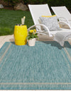 Patio Perimeter Collection Area Rug - Veranda (Aquamarine) Rectangle Aquamarine  lifestyle 11
