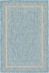 Patio Perimeter Collection Area Rug - Veranda (Aquamarine) Rectangle Aquamarine Main