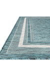 Terrace Fringe Collection Area Rug - Veranda (Teal) Rectangle Teal  lifestyle 14