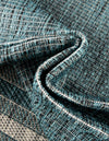 Terrace Fringe Collection Area Rug - Veranda (Teal) Rectangle Teal  lifestyle 15