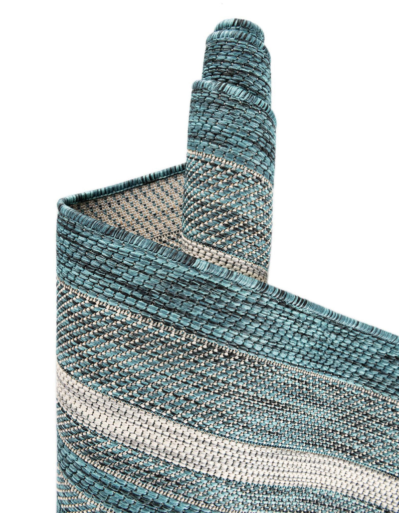 Patio Perimeter Collection Area Rug - Veranda (Teal) Rectangle Teal  lifestyle 11