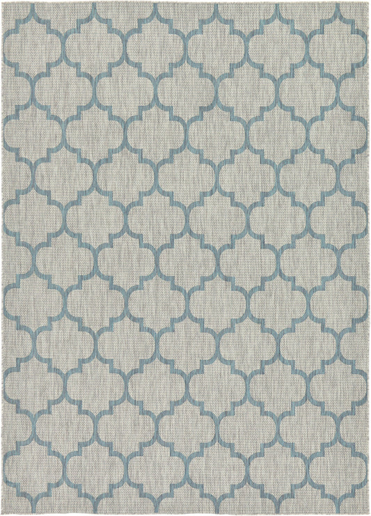 Garden Lattice Oasis Collection Area Rug - Arbor (Gray) Rectangle Gray Main