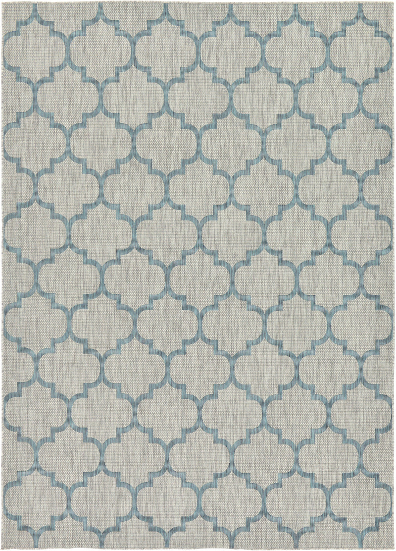 Garden Lattice Oasis Collection Area Rug - Arbor (Gray) Rectangle Gray Main