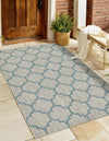 Garden Lattice Oasis Collection Area Rug - Arbor (Gray) Rectangle Gray  lifestyle 3