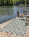 Garden Lattice Oasis Collection Area Rug - Arbor (Gray) Rectangle Gray  lifestyle 7