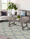 Garden Lattice Oasis Collection Area Rug - Arbor (Gray) Rectangle Gray  lifestyle 8