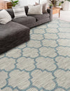 Garden Lattice Oasis Collection Area Rug - Arbor (Gray) Rectangle Gray  lifestyle 10