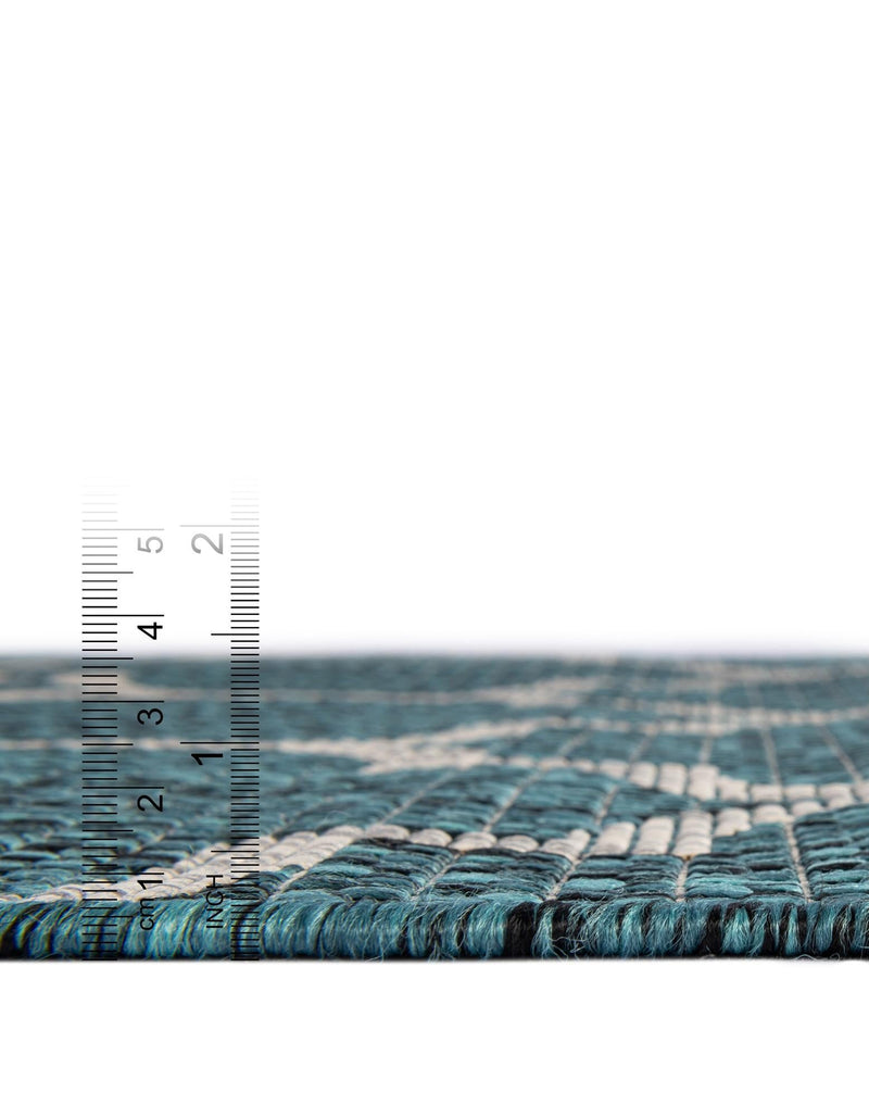 Savannah Pergola Collection Area Rug - Arbor (Teal) Rectangle Teal  lifestyle 38