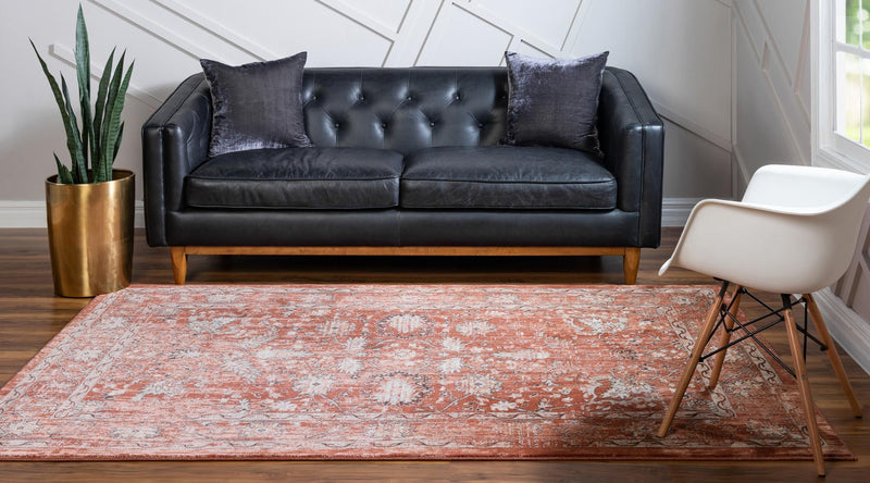 Copenhagen Dahlia Collection Area Rug -  Nørrebro Rectangle Brick Red  lifestyle 12