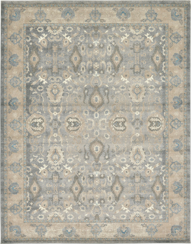 Salzburg Elegance Collection Area Rug -  Mozarteum Rectangle Gray  lifestyle 5