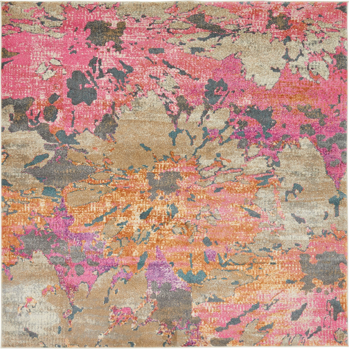 Serenade Oasis Collection Area Rug -  Haven Square Dark Beige  lifestyle 14