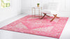 Serenade Oasis Collection Area Rug -  Utopia Square Pink  lifestyle 55