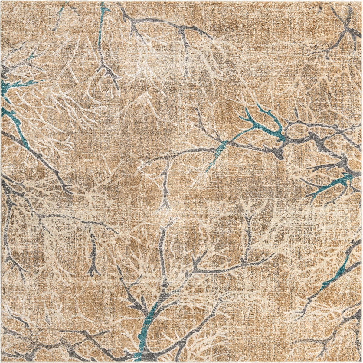Serenade Oasis Collection Area Rug -  Oasis Square Light Brown  lifestyle 22