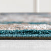 Serenade Oasis Collection Area Rug -  Serenity Square Teal  lifestyle 21