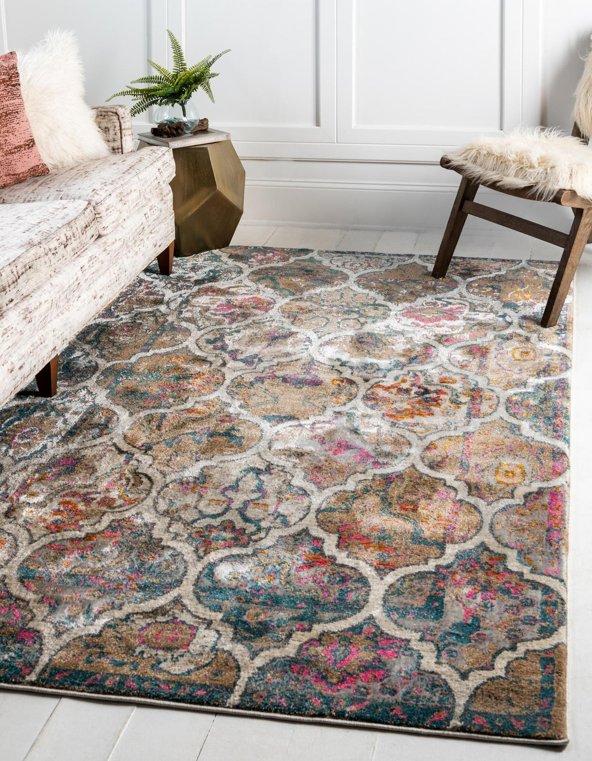 Serenade Oasis Collection Area Rug -  Tranquil Rectangle Dark Beige  lifestyle 2
