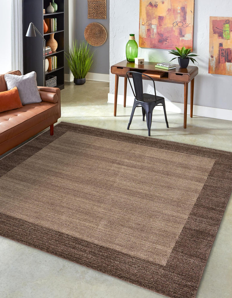 Studio Haven Collection Area Rug -  Conservatory (Light Brown) Square Light Brown  lifestyle 30