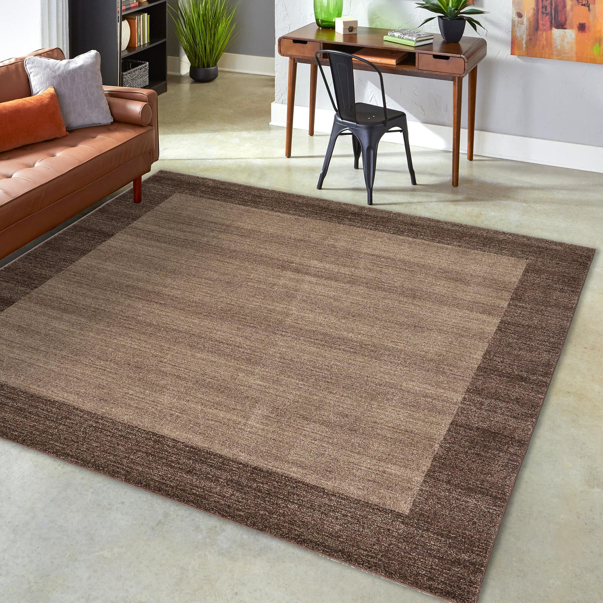 Studio Haven Collection Area Rug -  Conservatory (Light Brown) Square Light Brown  lifestyle 71