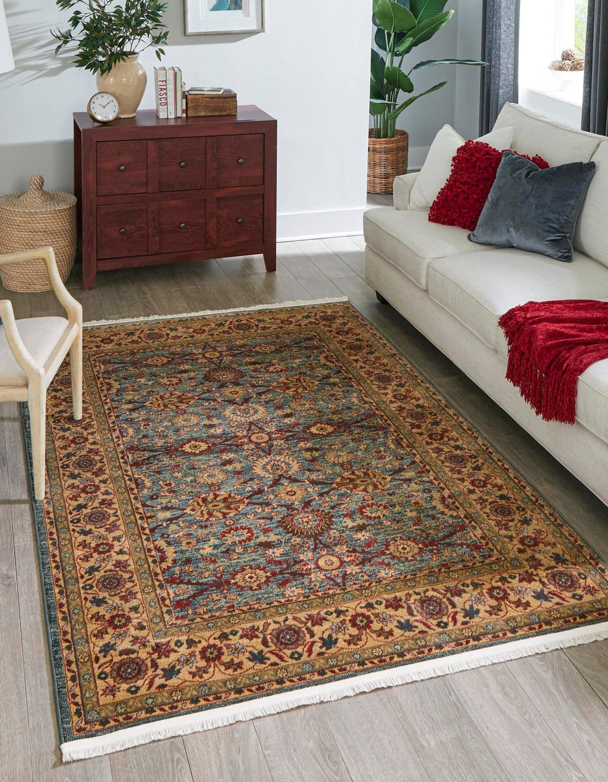 Chelsea Elegance Collection Area Rug -  Osterley Rectangle Blue  lifestyle 5