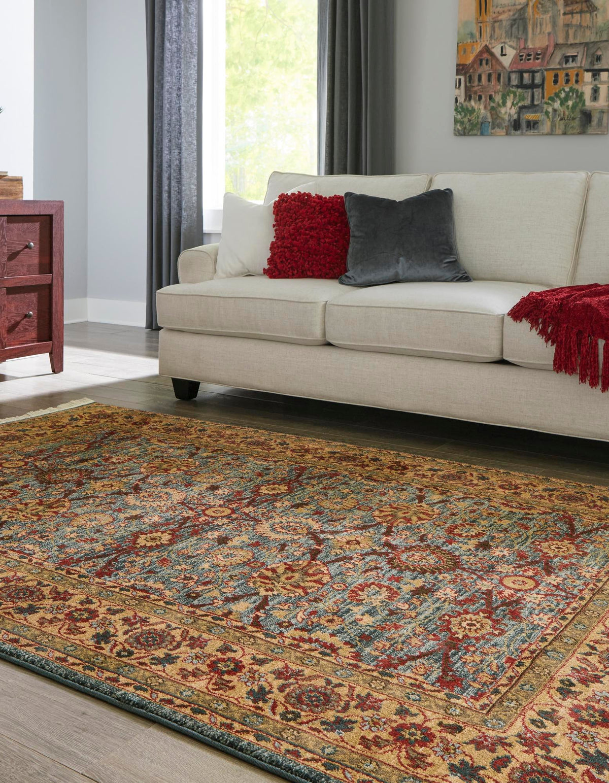 Chelsea Elegance Collection Area Rug -  Osterley Rectangle Blue  lifestyle 9