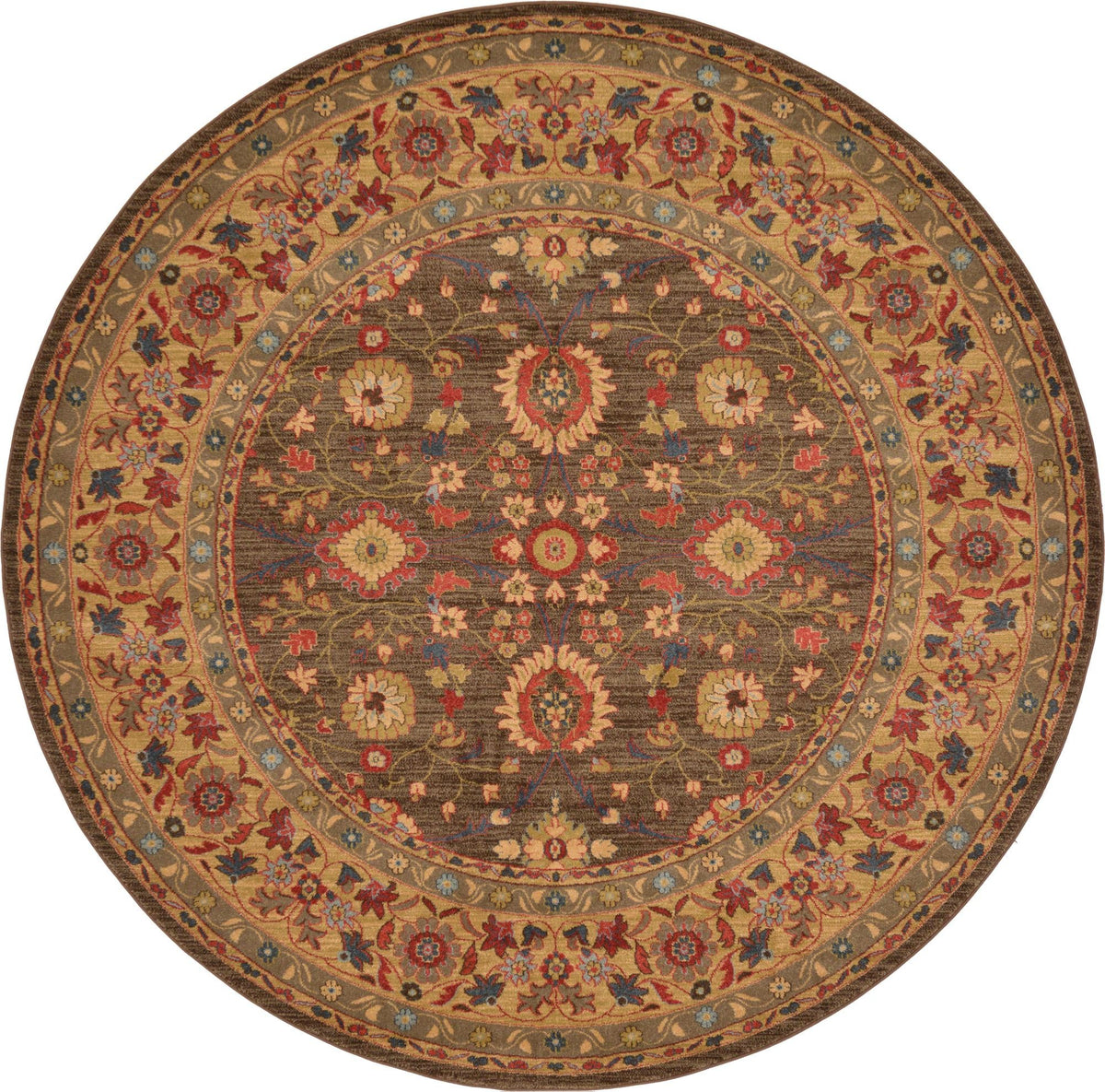 Chelsea Elegance Collection Area Rug -  Osterley Round Light Brown  lifestyle 48
