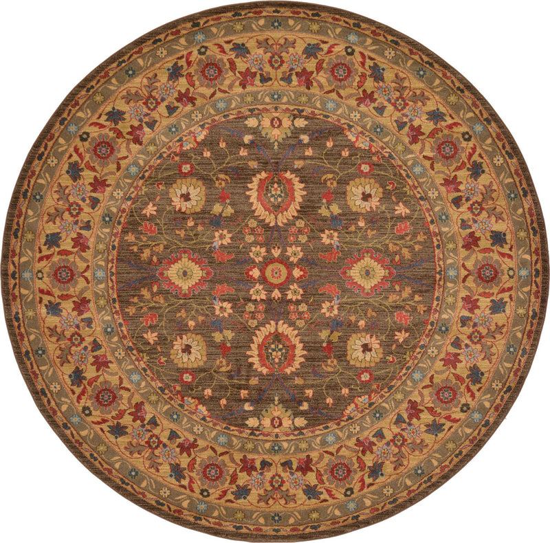 Chelsea Elegance Collection Area Rug -  Osterley Round Light Brown  lifestyle 48