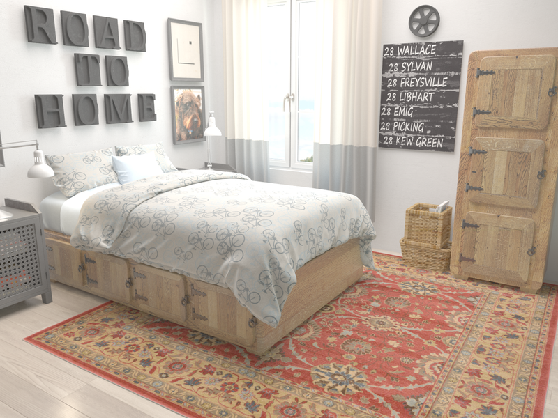 Chelsea Elegance Collection Area Rug -  Harlington Square Red  lifestyle 3
