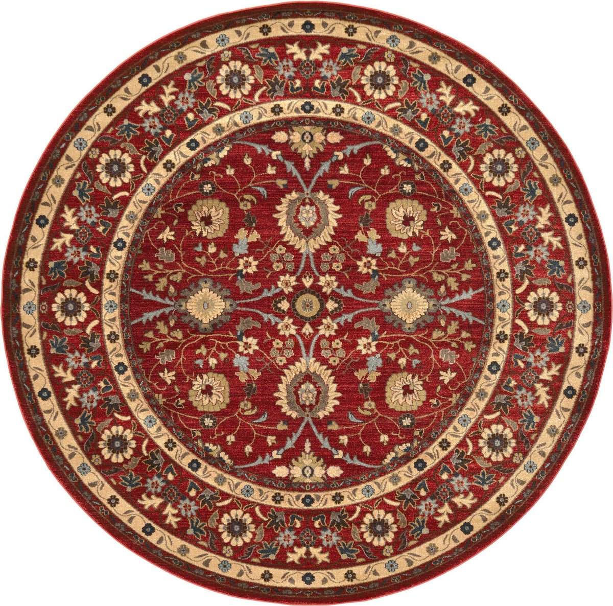 Chelsea Elegance Collection Area Rug -  Osterley Round Red  lifestyle 83