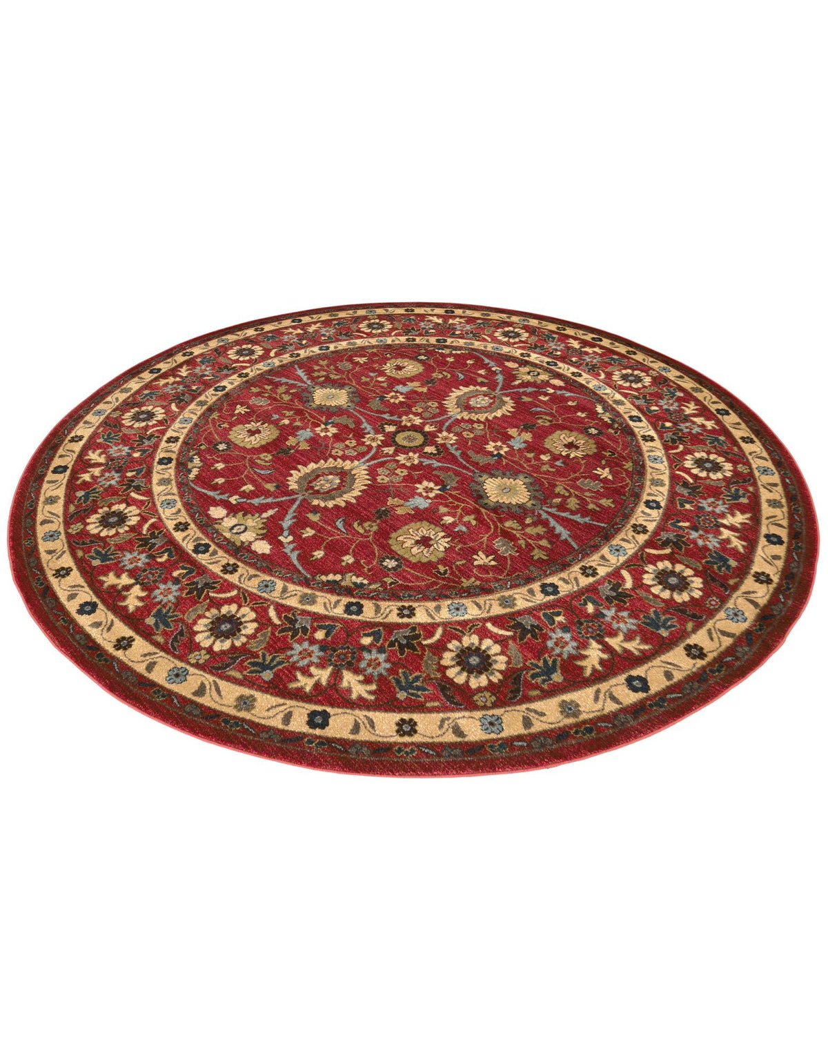 Chelsea Elegance Collection Area Rug -  Osterley Round Red  lifestyle 100