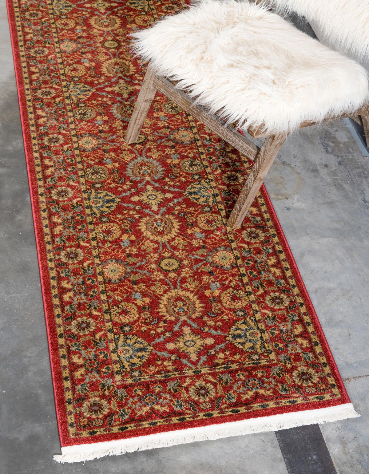 Chelsea Elegance Collection Area Rug -  Osterley Runner Red  lifestyle 105