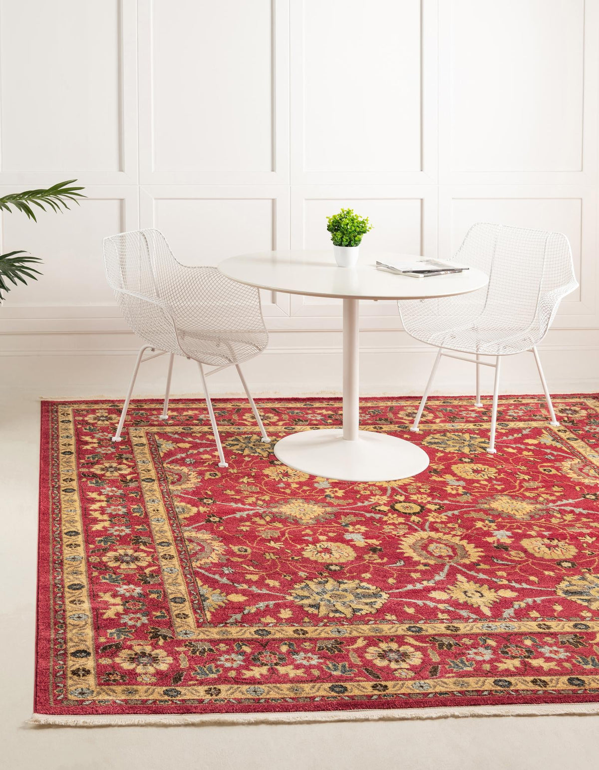 Chelsea Elegance Collection Area Rug -  Osterley Square Red  lifestyle 109