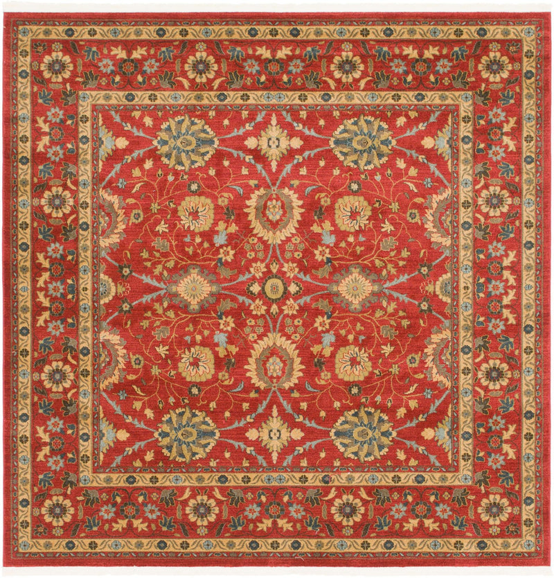 Chelsea Elegance Collection Area Rug -  Osterley Square Red  lifestyle 47