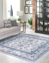 Horizon Collection Area Rug -  Meridian Square Ivory Blue  lifestyle 41