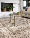 Horizon Collection Area Rug -  Meridian Square Ivory  lifestyle 48
