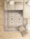 Horizon Collection Area Rug -  Meridian Square Ivory  lifestyle 90