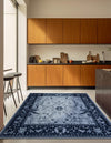 Horizon Collection Area Rug -  Apex (Blue) Square Blue  lifestyle 40