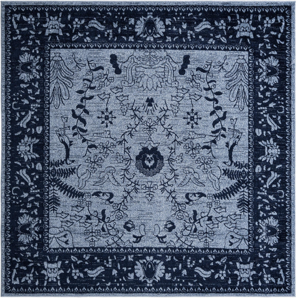 Horizon Collection Area Rug -  Apex (Blue) Square Blue  lifestyle 18