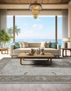 Horizon Collection Area Rug -  Apex (Light Gray) Square Light Gray  lifestyle 42