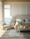 Horizon Collection Area Rug -  Apex (Light Gray) Square Light Gray  lifestyle 50