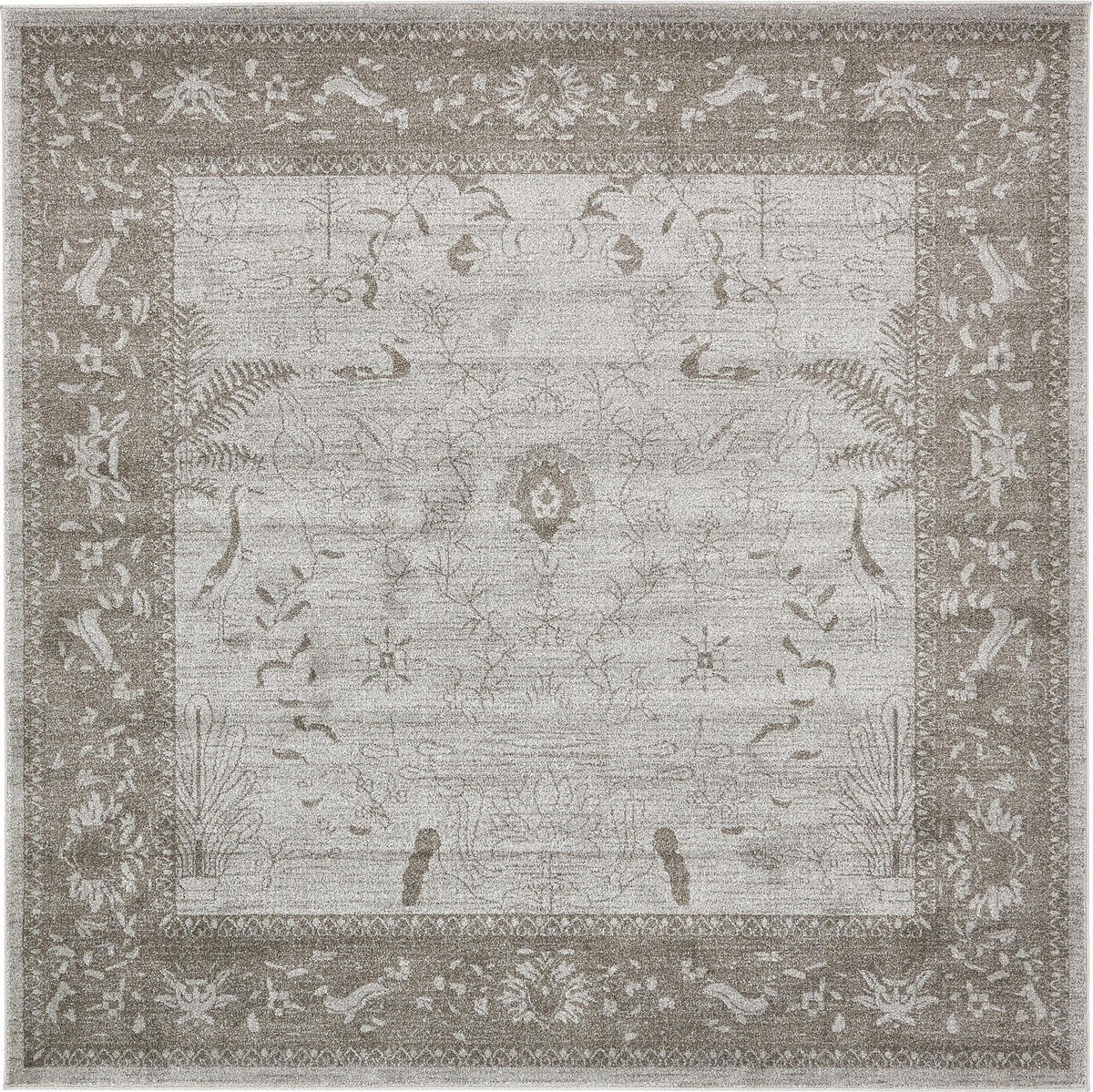 Horizon Collection Area Rug -  Apex (Light Gray) Square Light Gray  lifestyle 22