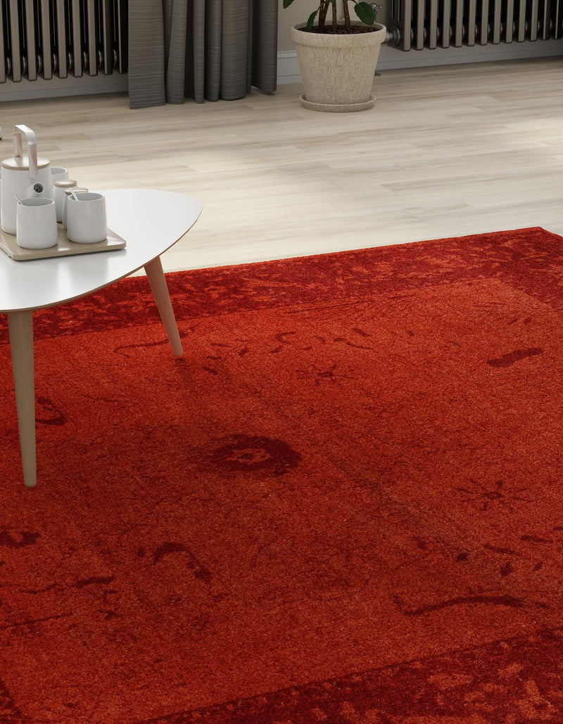 Horizon Collection Area Rug -  Apex (Rust Red) Square Rust Red  lifestyle 14