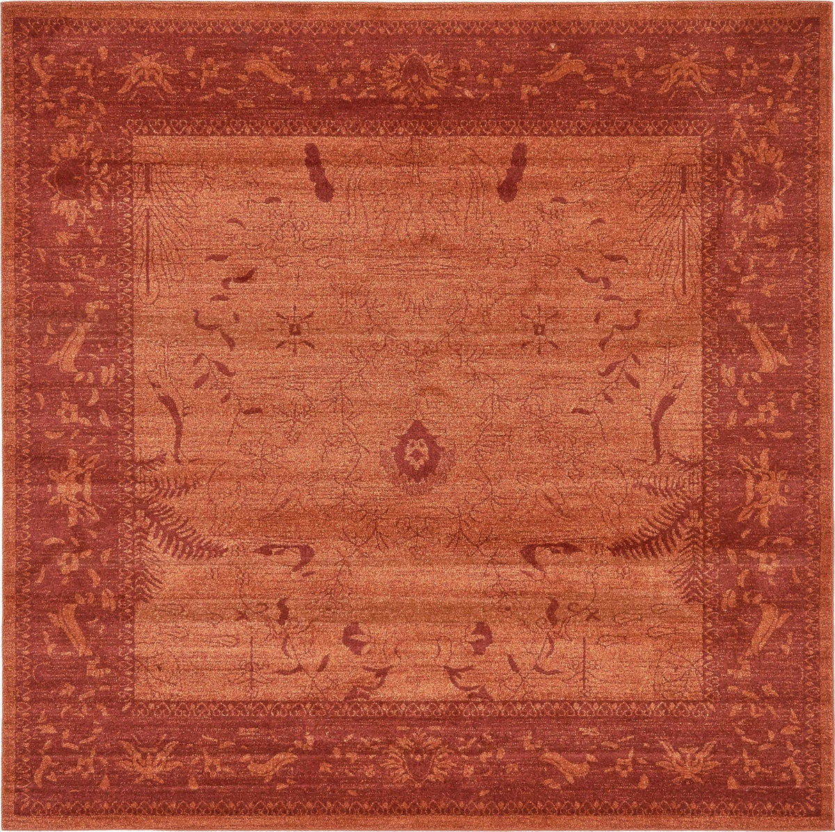 Horizon Collection Area Rug -  Apex (Rust Red) Square Rust Red  lifestyle 5