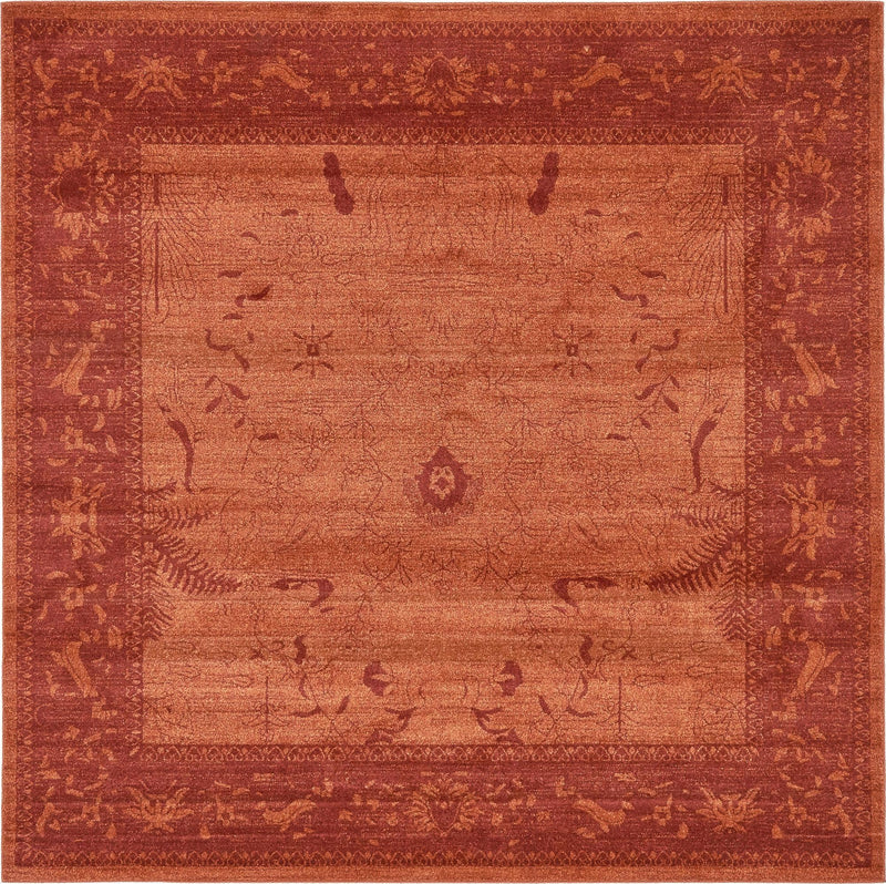Horizon Collection Area Rug -  Apex (Rust Red) Square Rust Red  lifestyle 5
