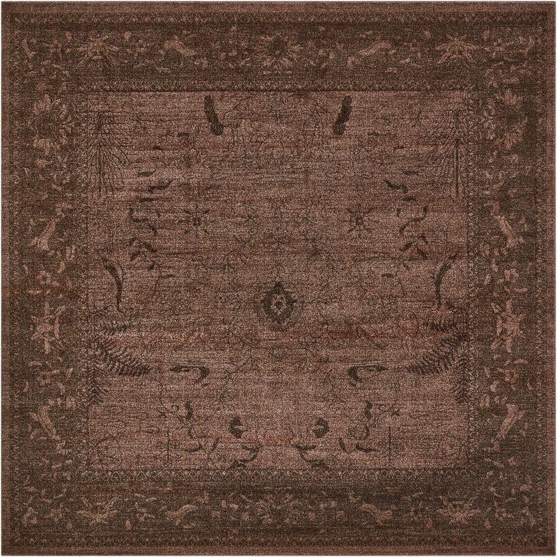 Horizon Collection Area Rug -  Apex (Brown) Square Brown  lifestyle 25