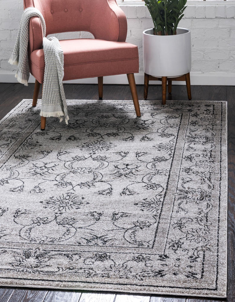 Horizon Collection Area Rug -  Tundra Rectangular Gray  lifestyle 17