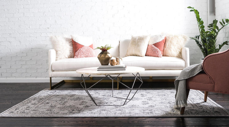 Horizon Collection Area Rug -  Tundra Rectangular Gray  lifestyle 21