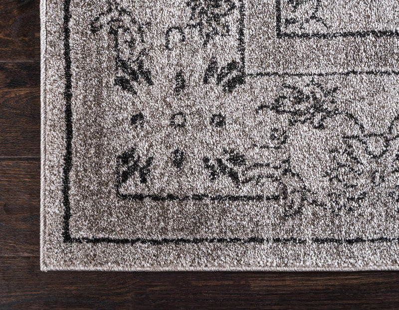 Horizon Collection Area Rug -  Tundra Rectangular Gray  lifestyle 33