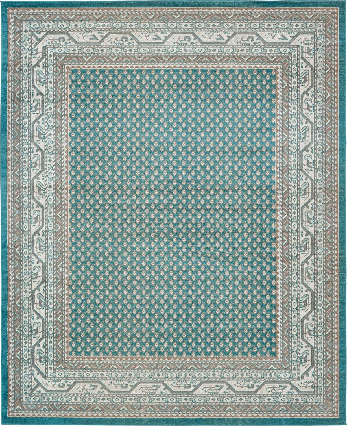 Soho Elegance Collection Area Rug -  Mercer (Turquoise) Rectangle Turquoise Main