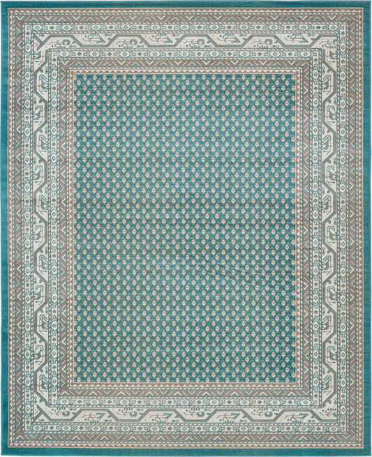 Soho Elegance Collection Area Rug -  Mercer (Turquoise) Rectangle Turquoise Main